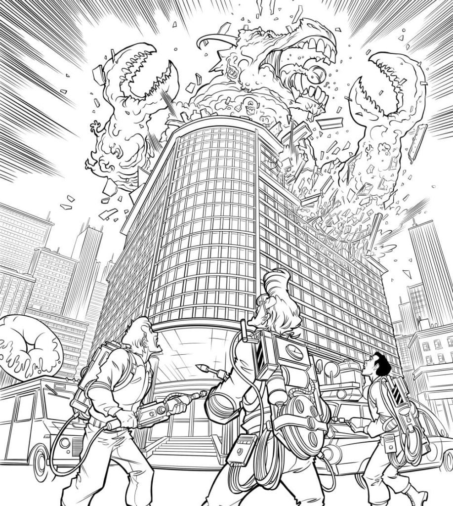 Машина охотников за привидениями раскраска