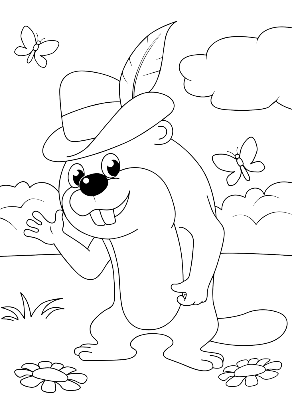 По дороги с облаками раскраска