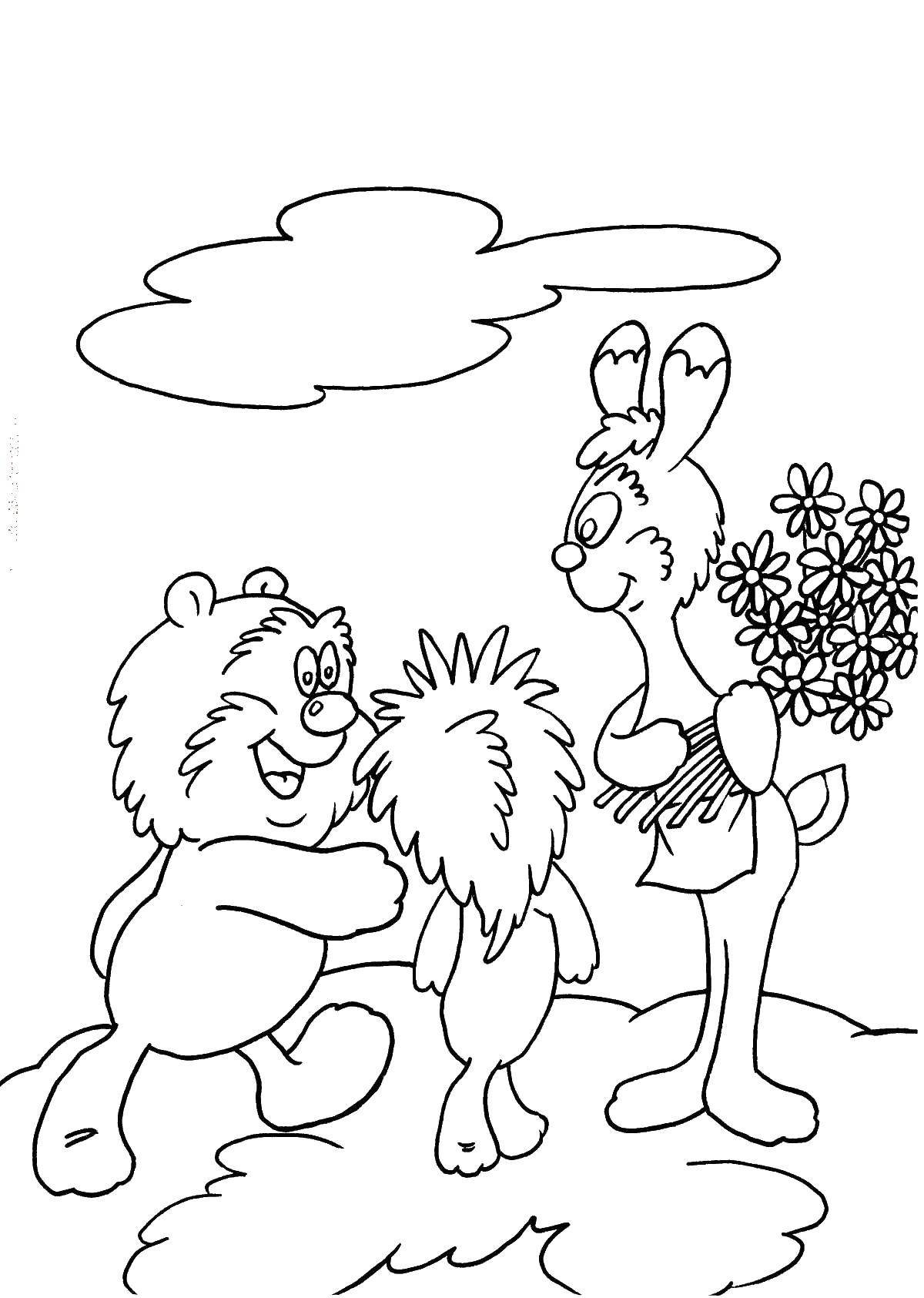 Тигренок трафарет для вырезания