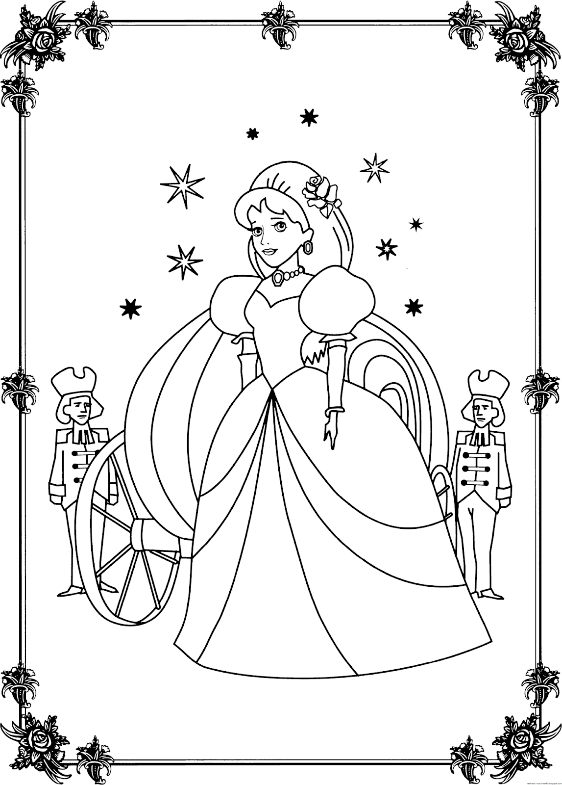 Раскраска Золушка Дисней