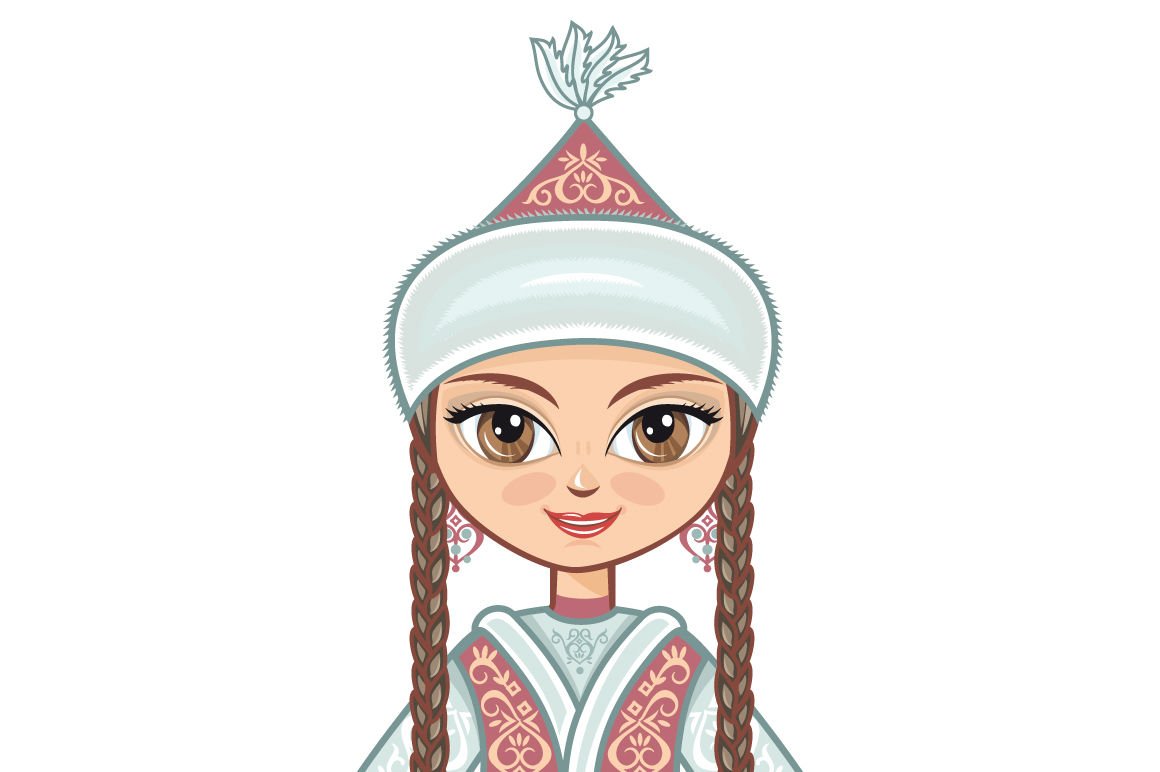 Казашка рисунок