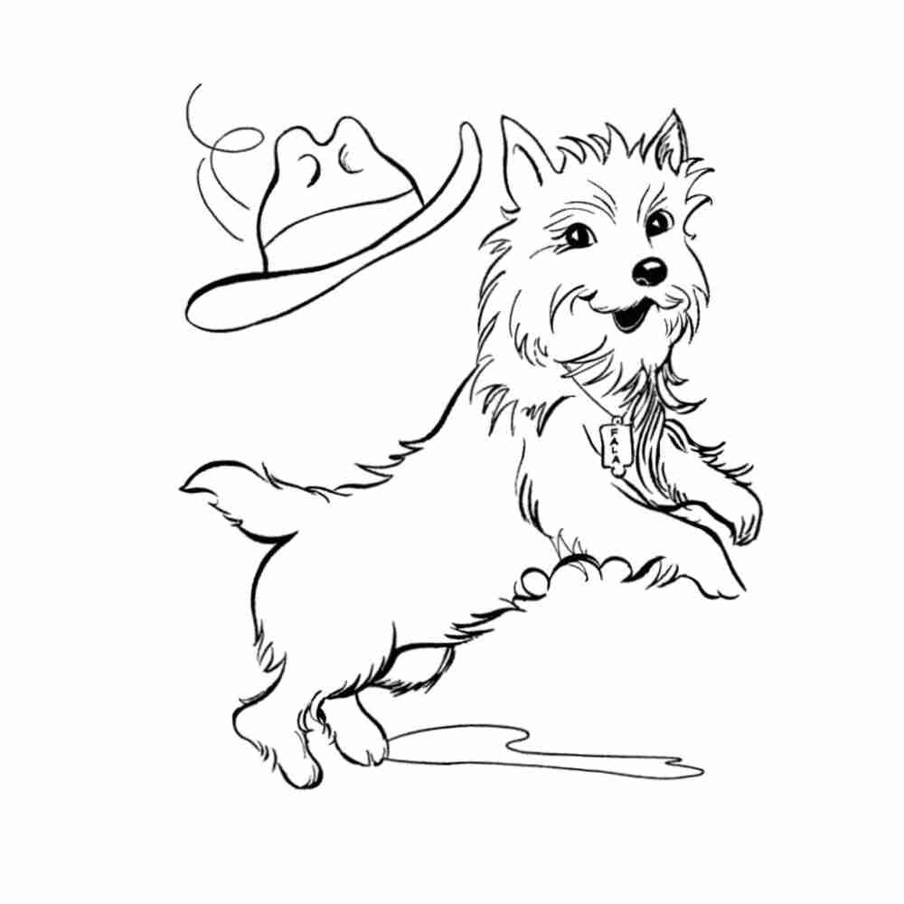 Раскраска собака маленькая