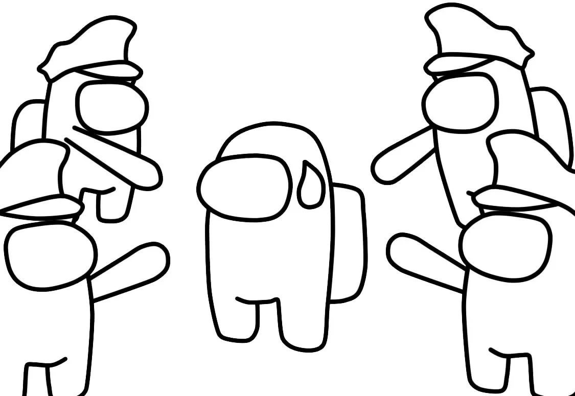 Амонг АС раскрашивать персонажей