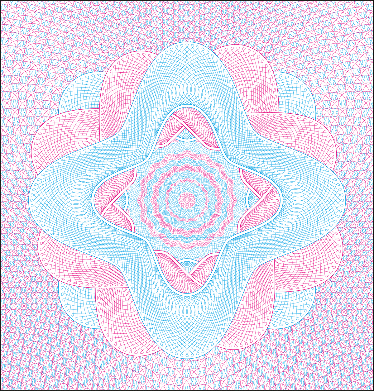 Защитная сетка гильош вектор зеленая