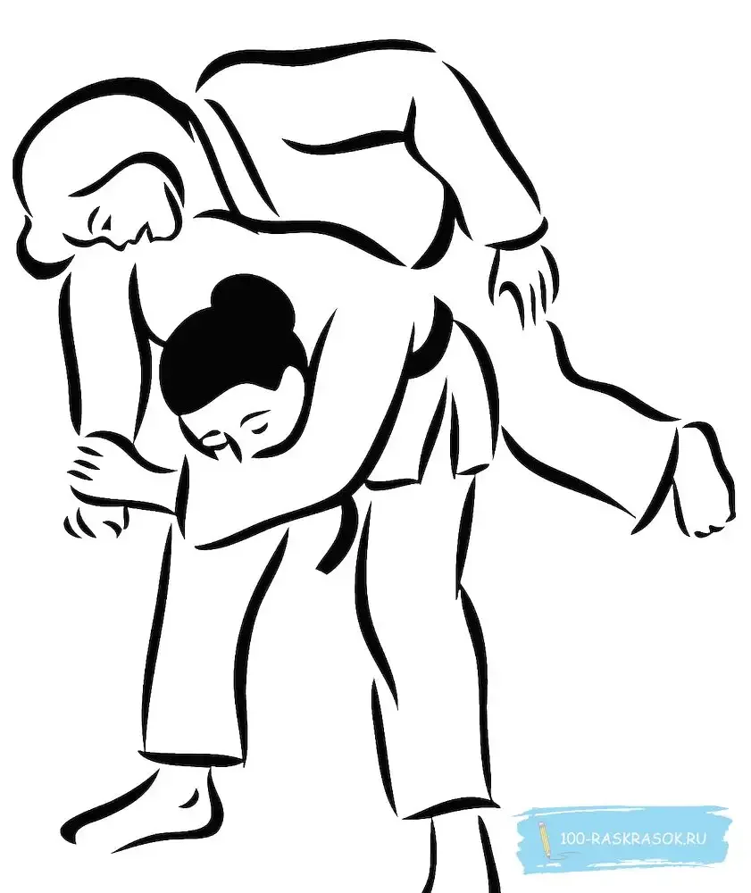 Самбо раскраска