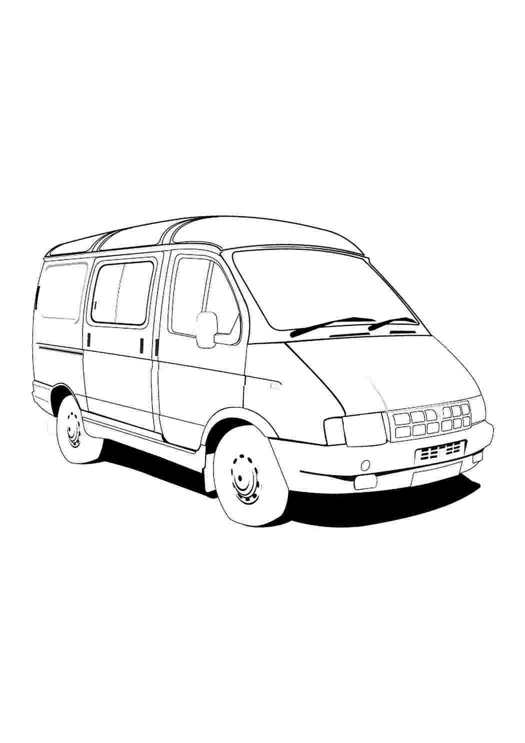 Раскраски машины Газель