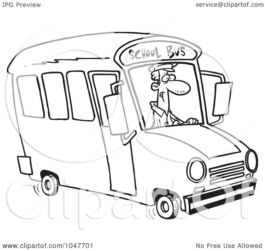 Раскраска водитель автобуса для детей