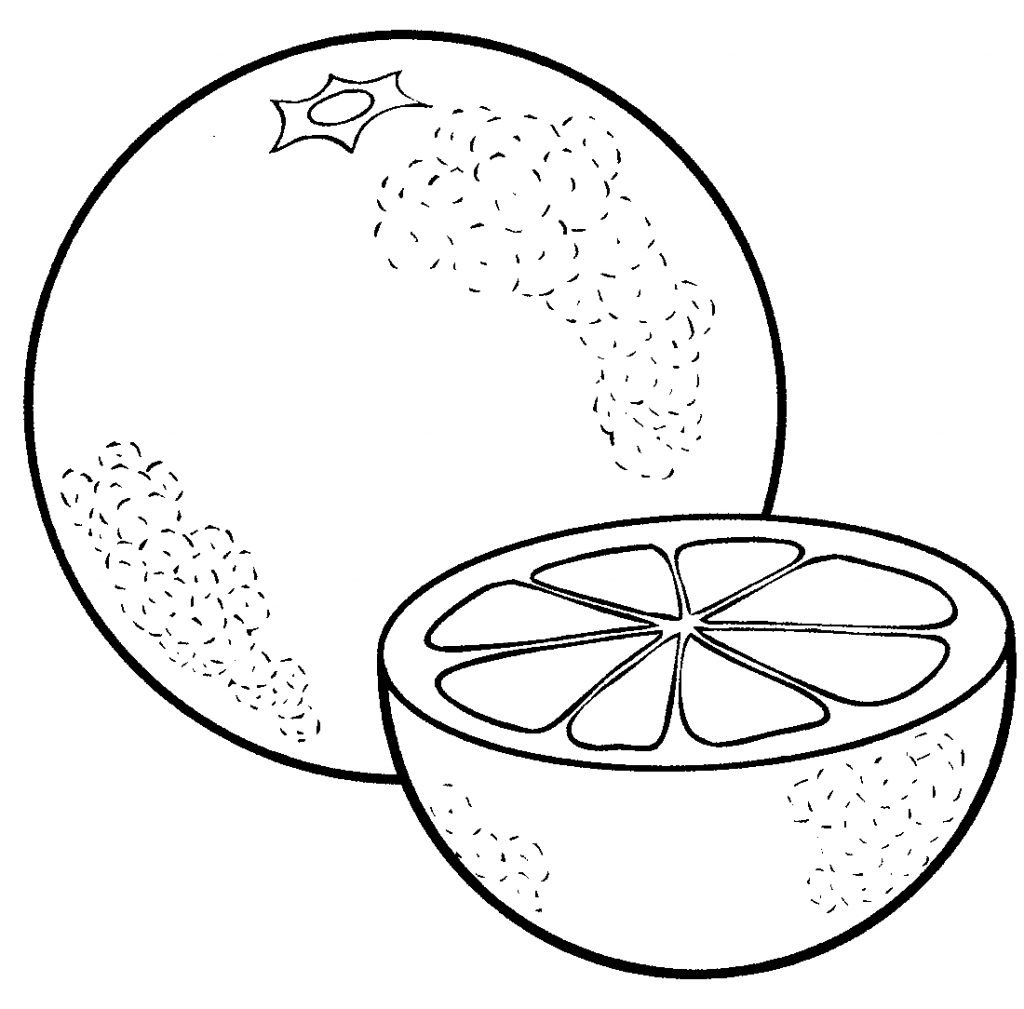 Апельсин раскраска