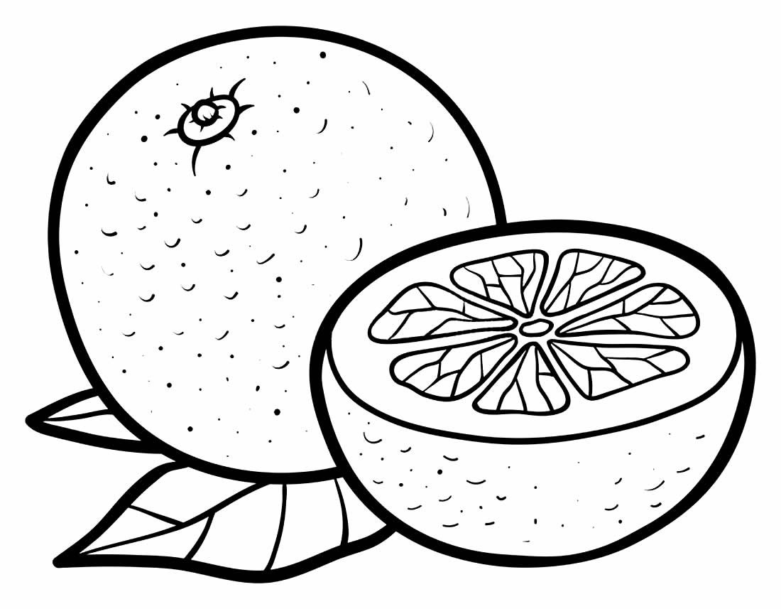 Апельсин раскраска