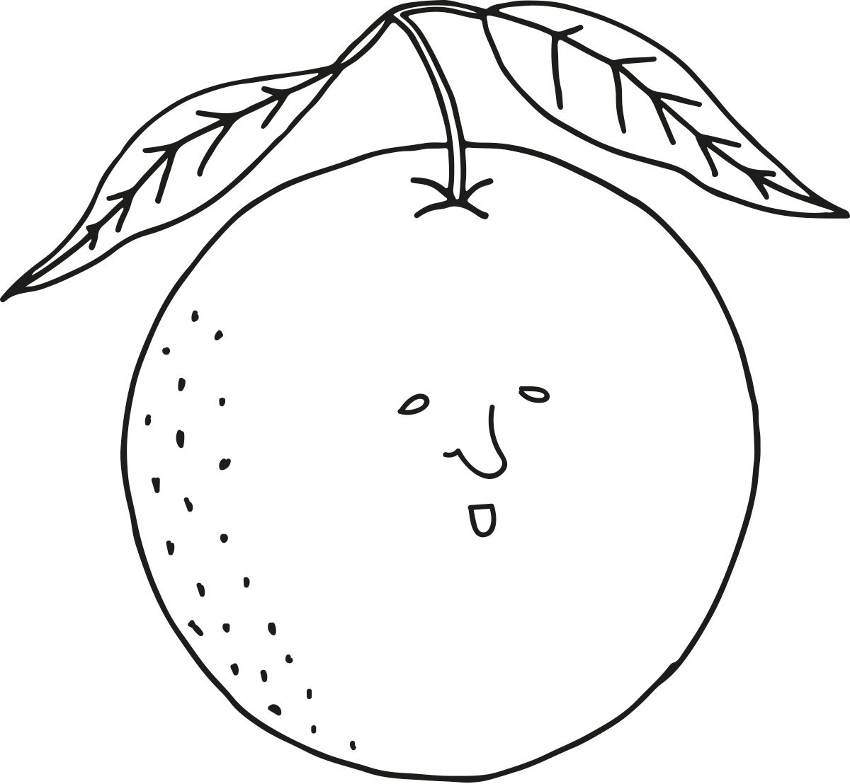 Апельсин раскраска