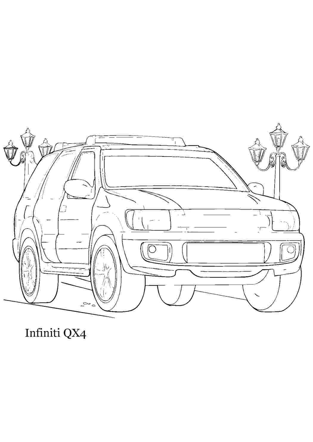 Раскраска машина Инфинити