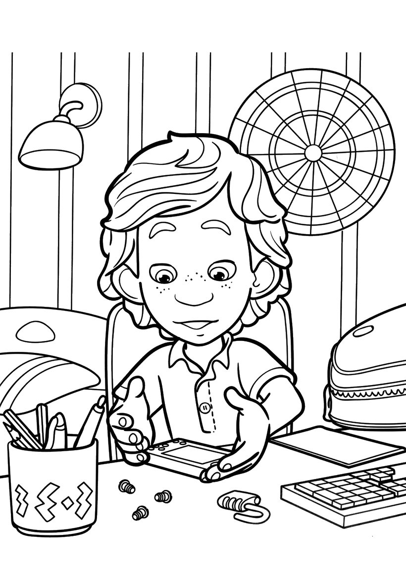 Космонавт раскраска для детей