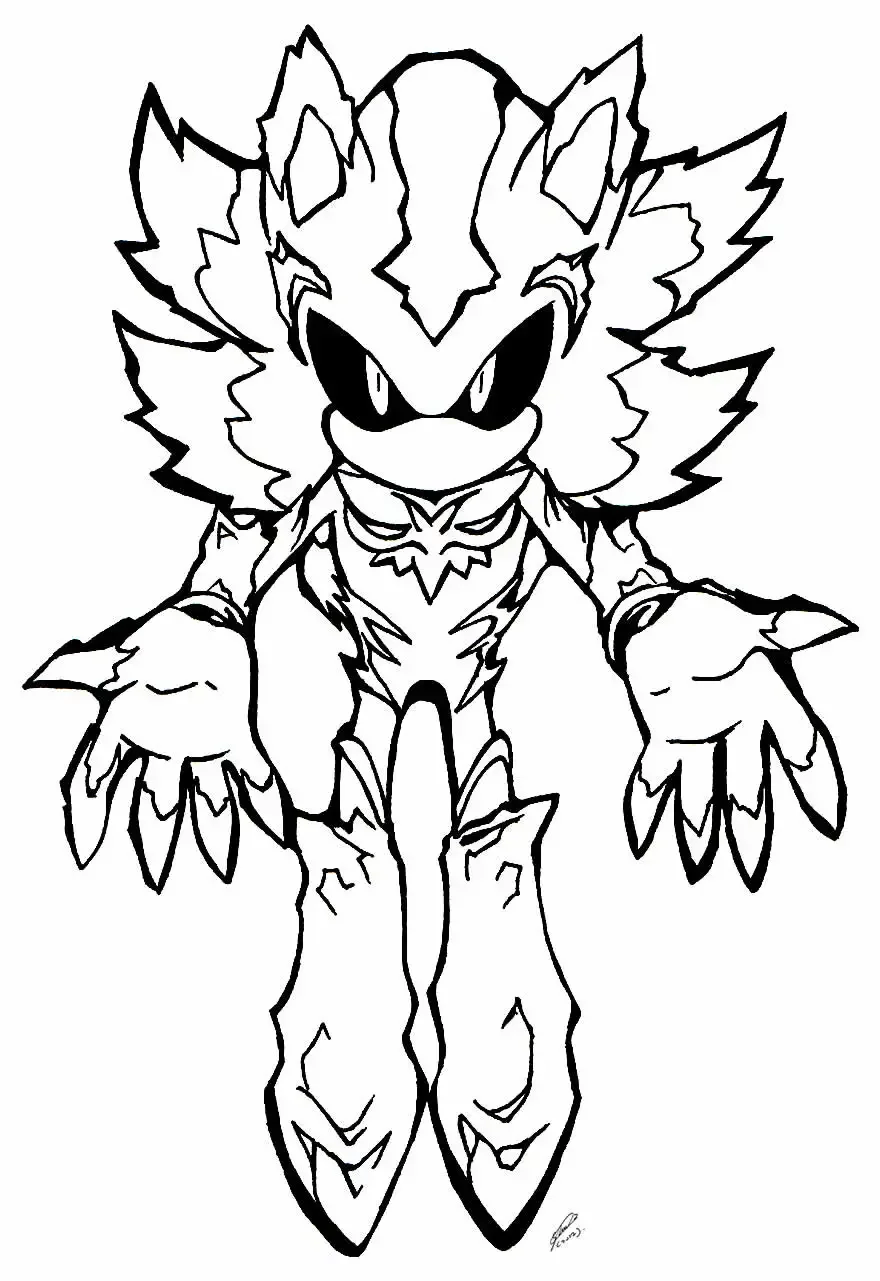 Соник мефилес раскраска