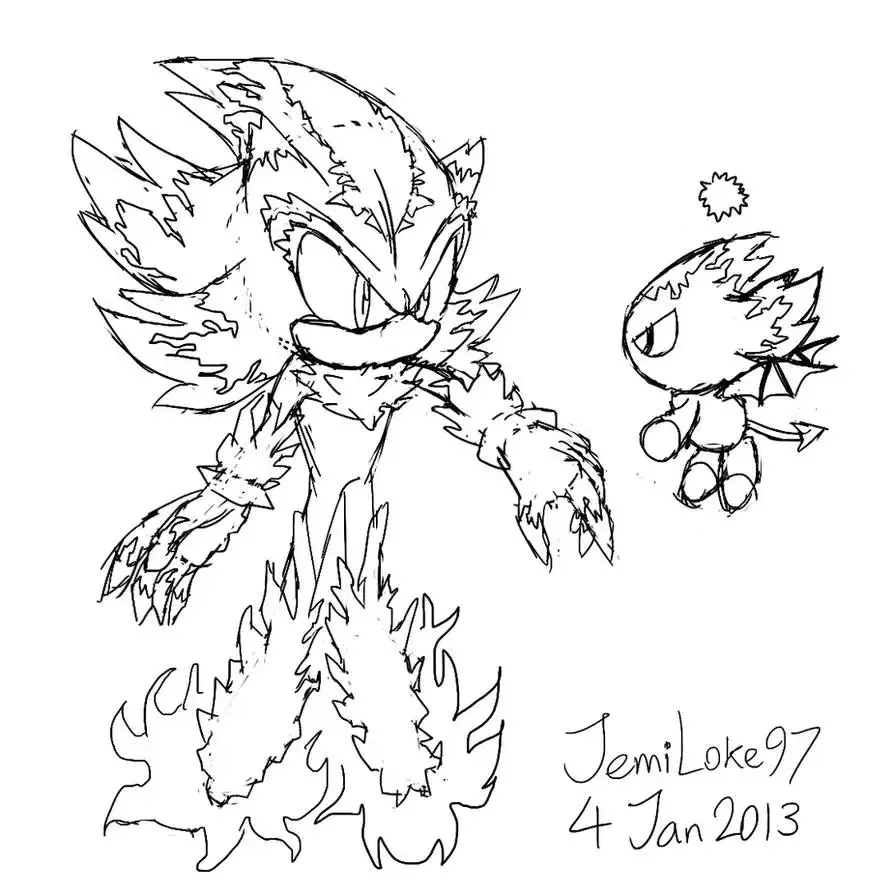 Мефилес из Соника раскраска