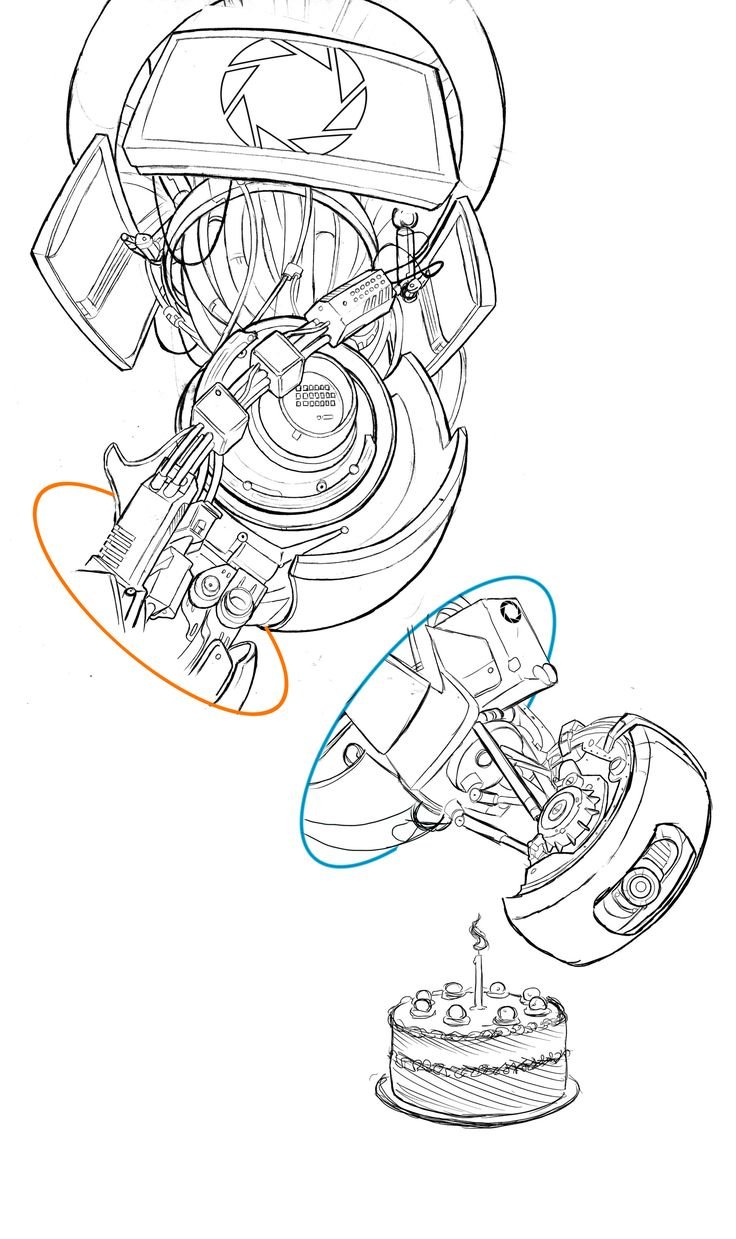 Раскраска Portal 2 GLADOS