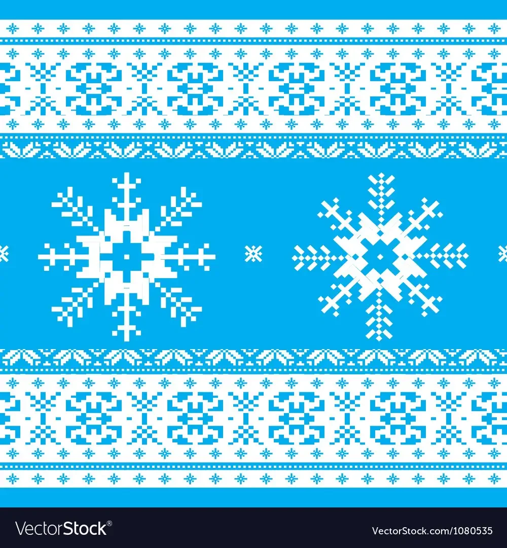 Зимний узор в полосе