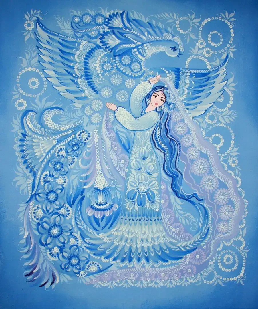 Петриковская роспись Гжель