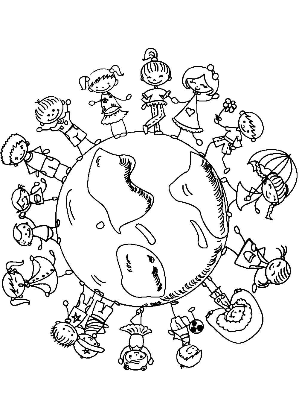 Мир глазами детей раскраска