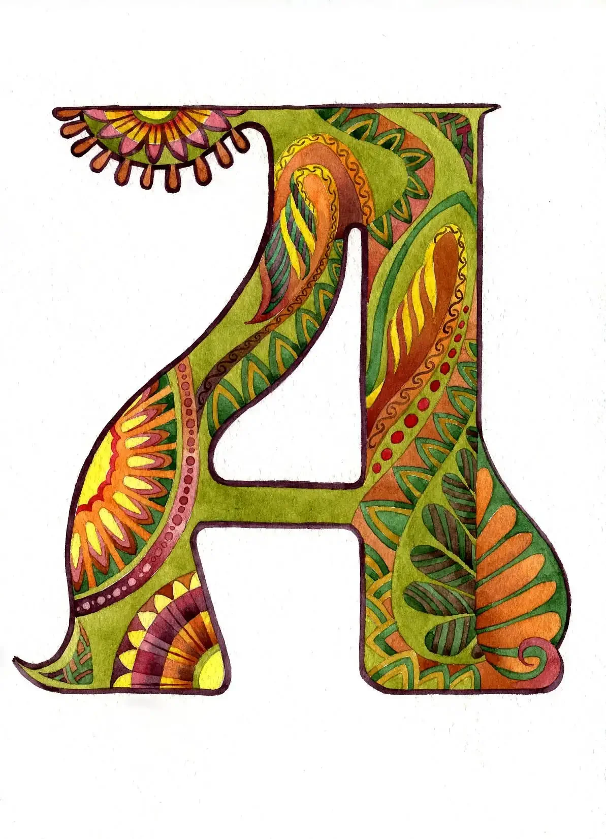 Буквица Славянская д