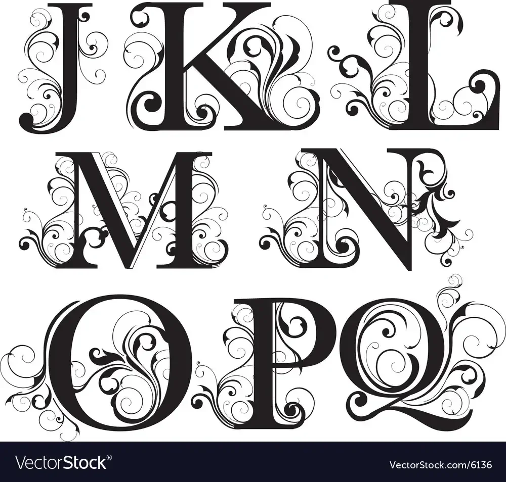 Шрифт с завитками