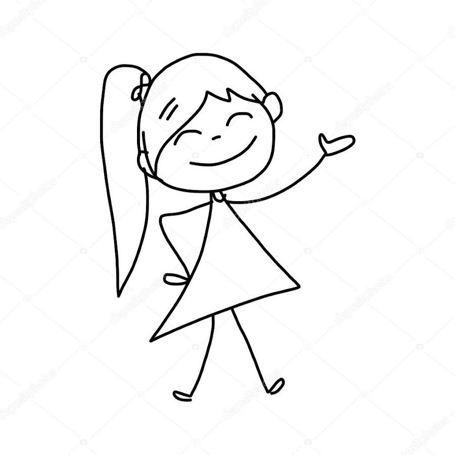 Девочка схематично