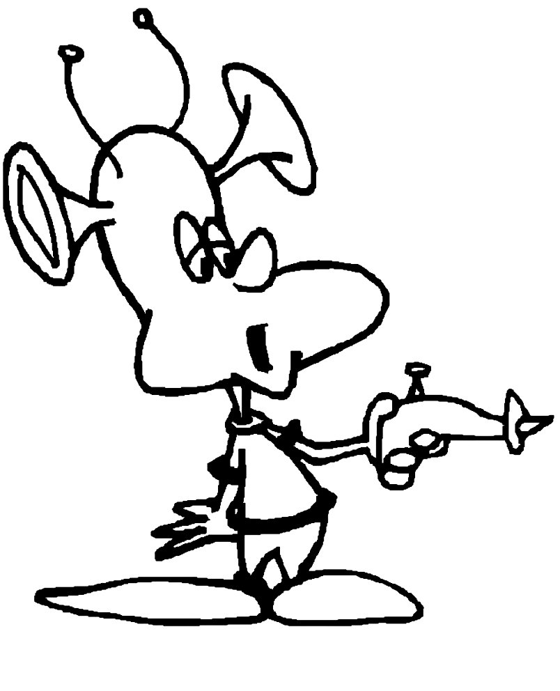 Раскраска. Забавные пришельцы