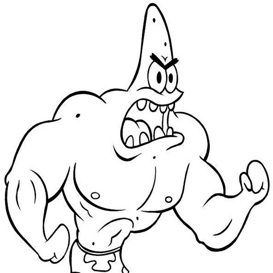 Патрик раскраска