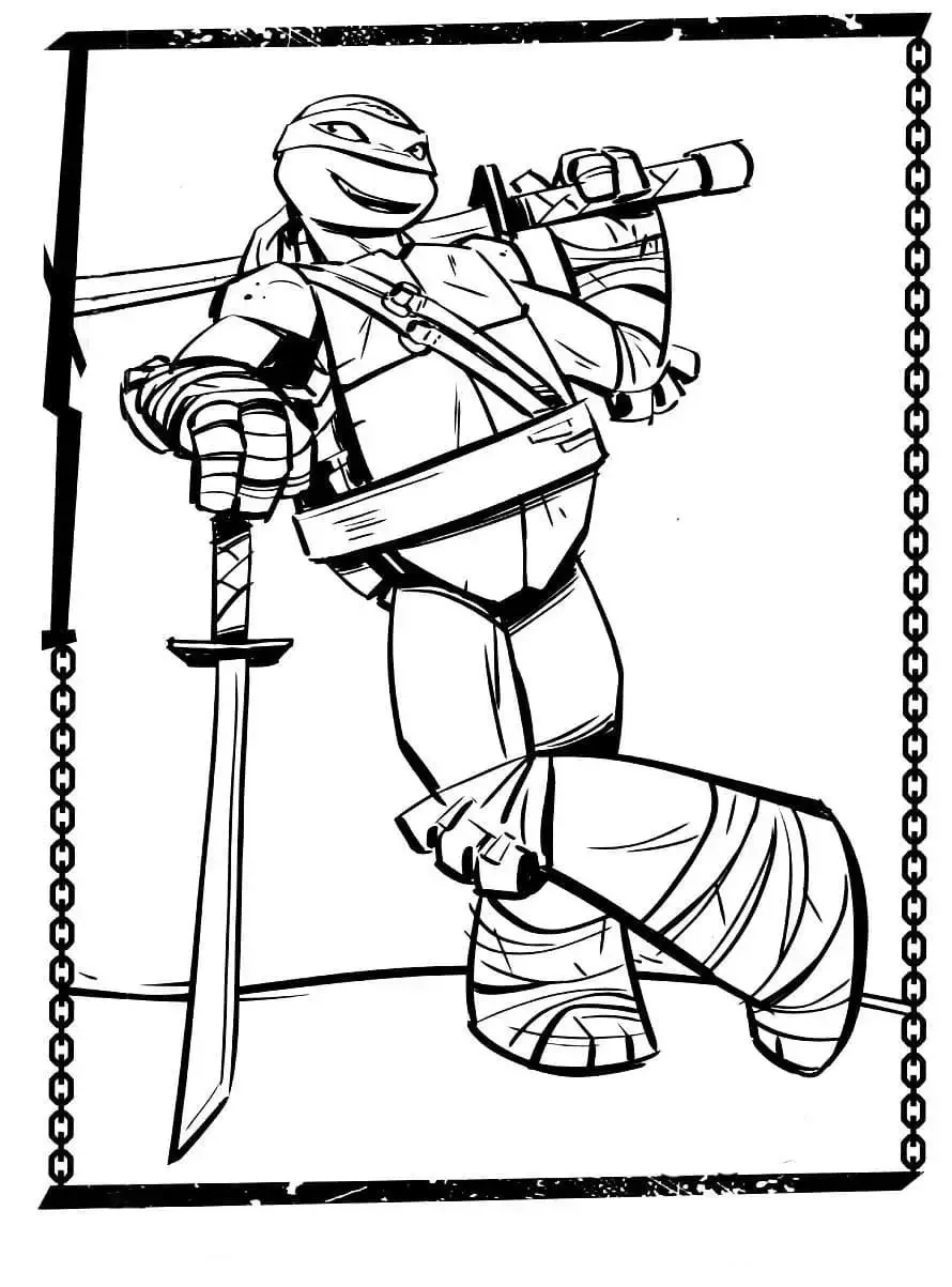 Черепашки ниндзя. Раскраска