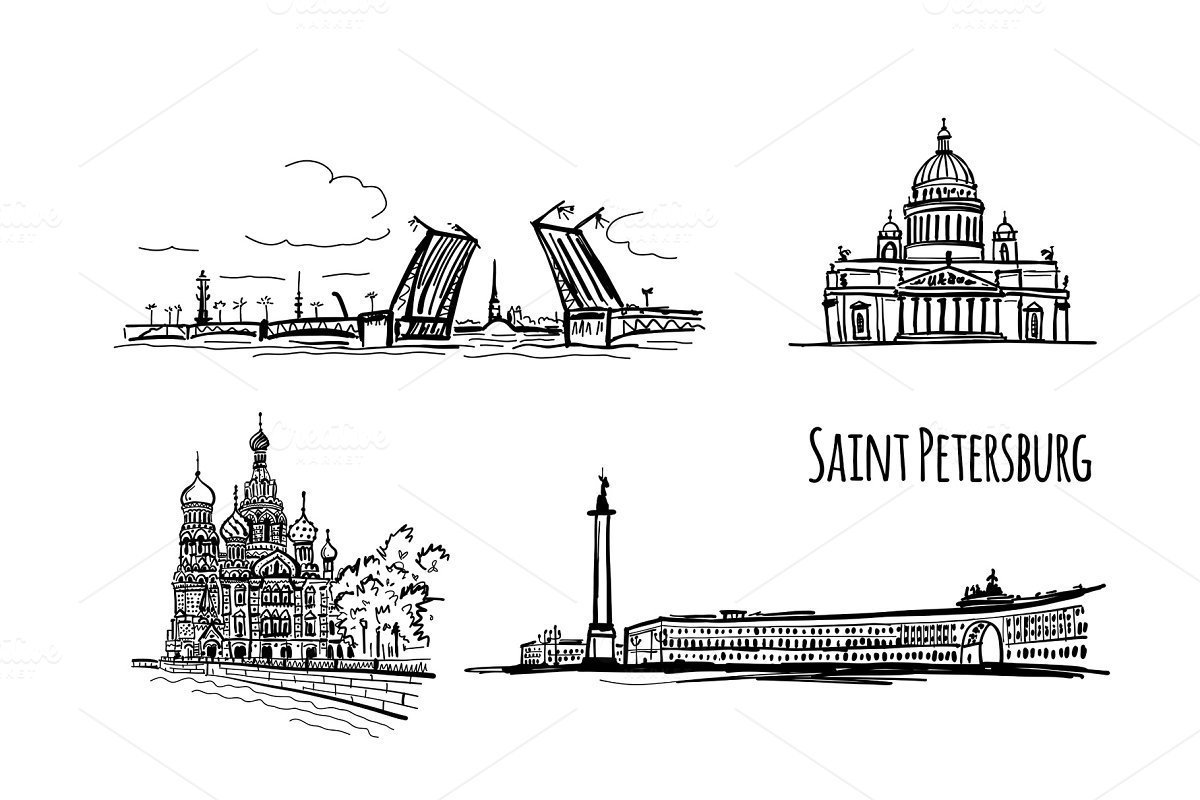 Санкт-Петербург дом Зингера скетч