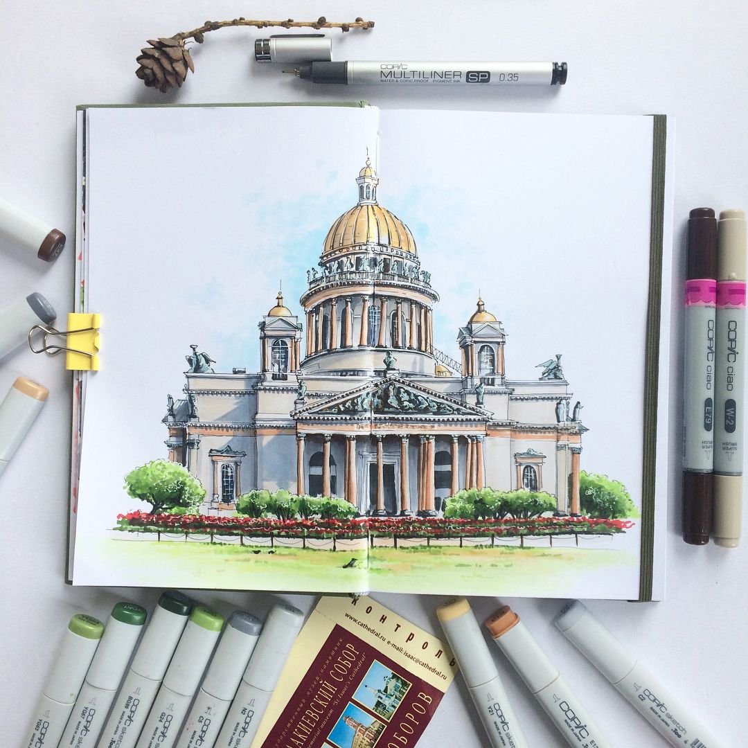 Travel скетчинг Питер