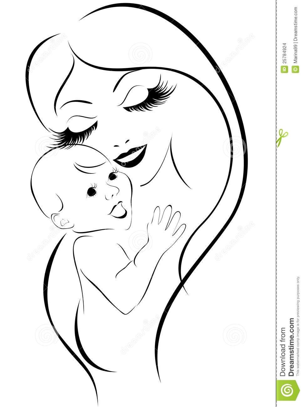 Рисунок ко Дню матери набросок