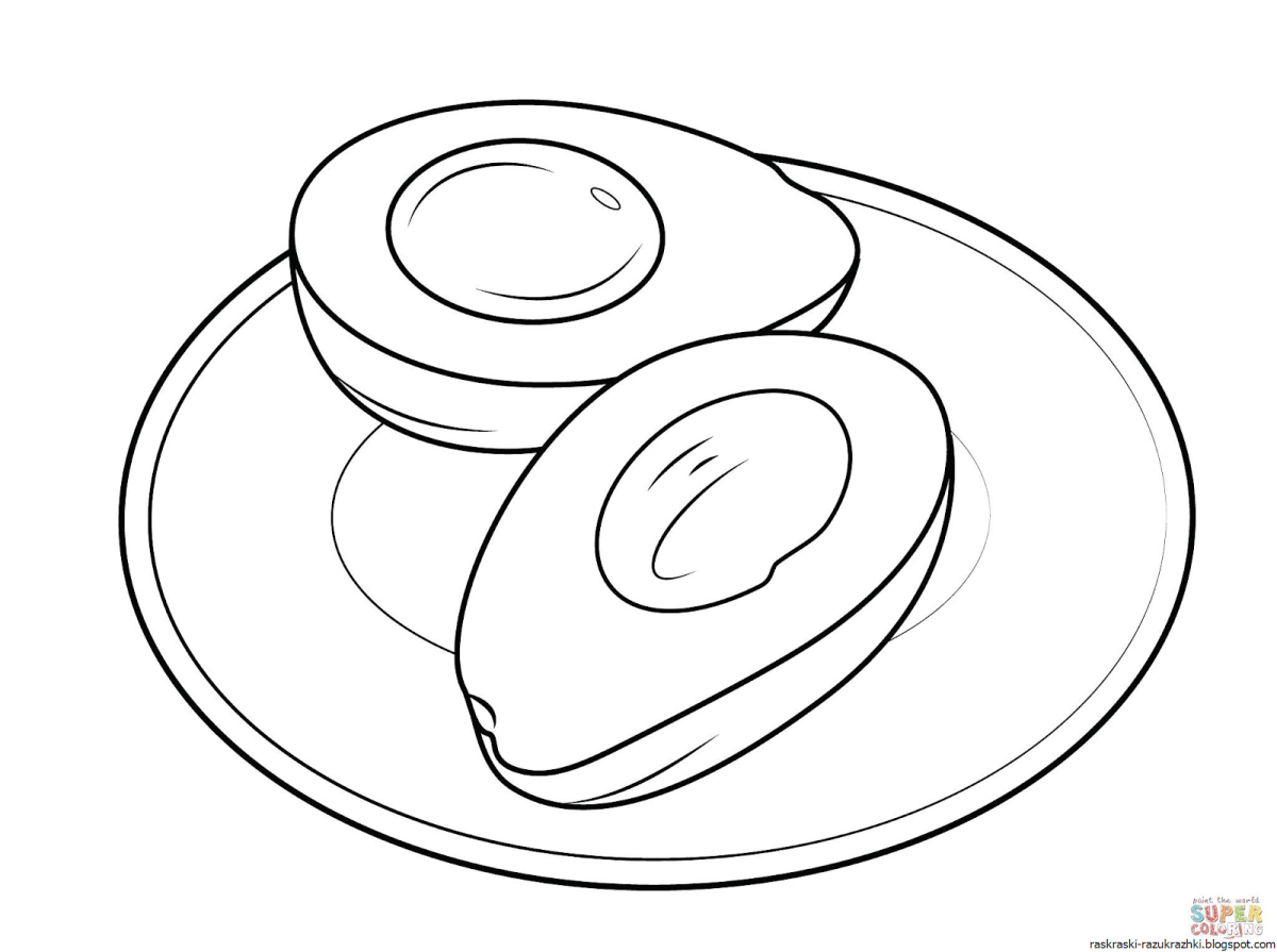 Морепродукты на блюде рисунок