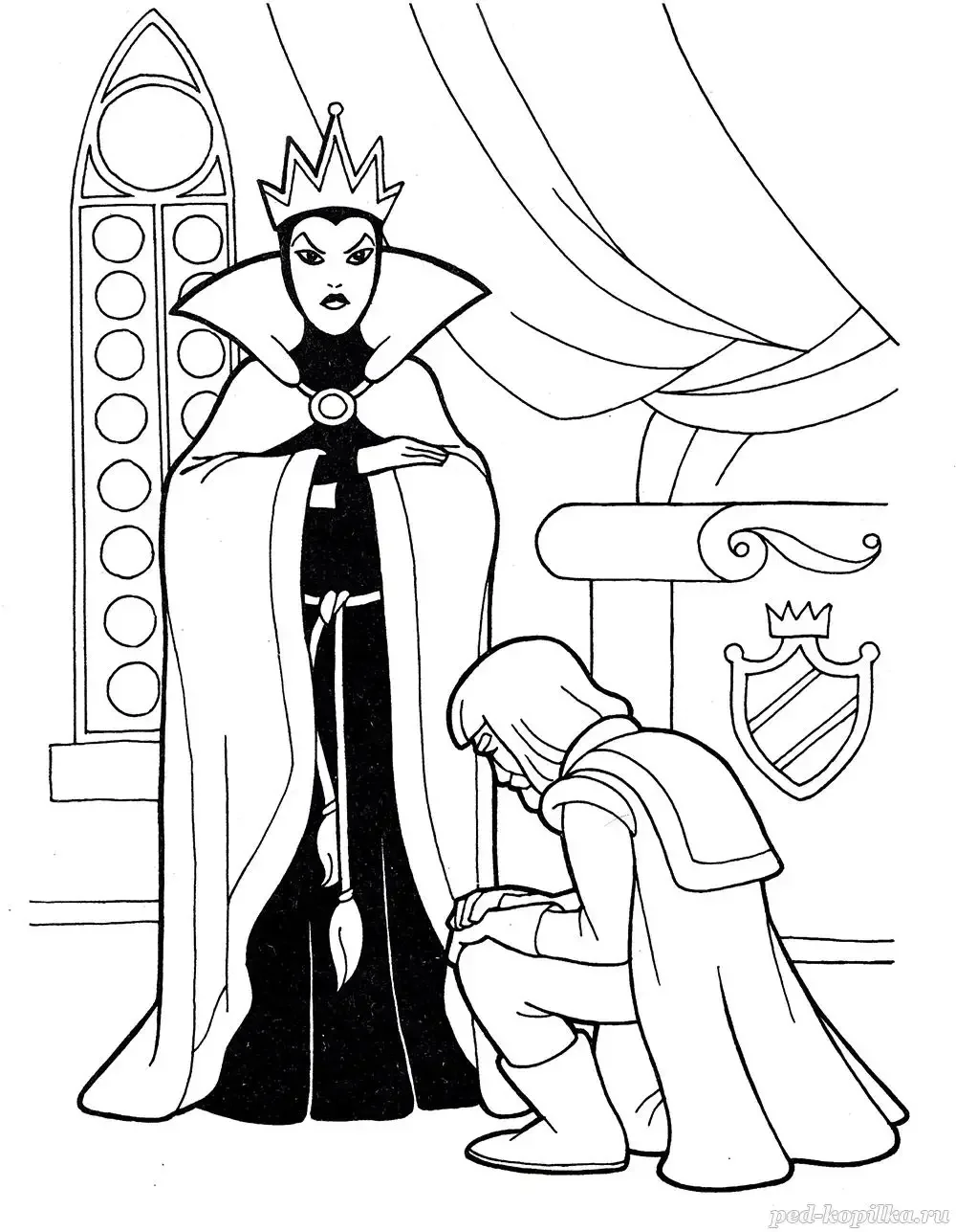 Герда и Кай Снежная Королева raskraska