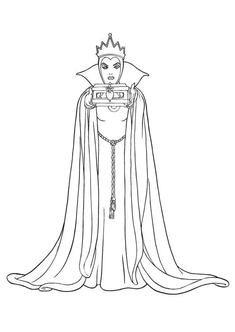 Мачеха Белоснежки раскраска