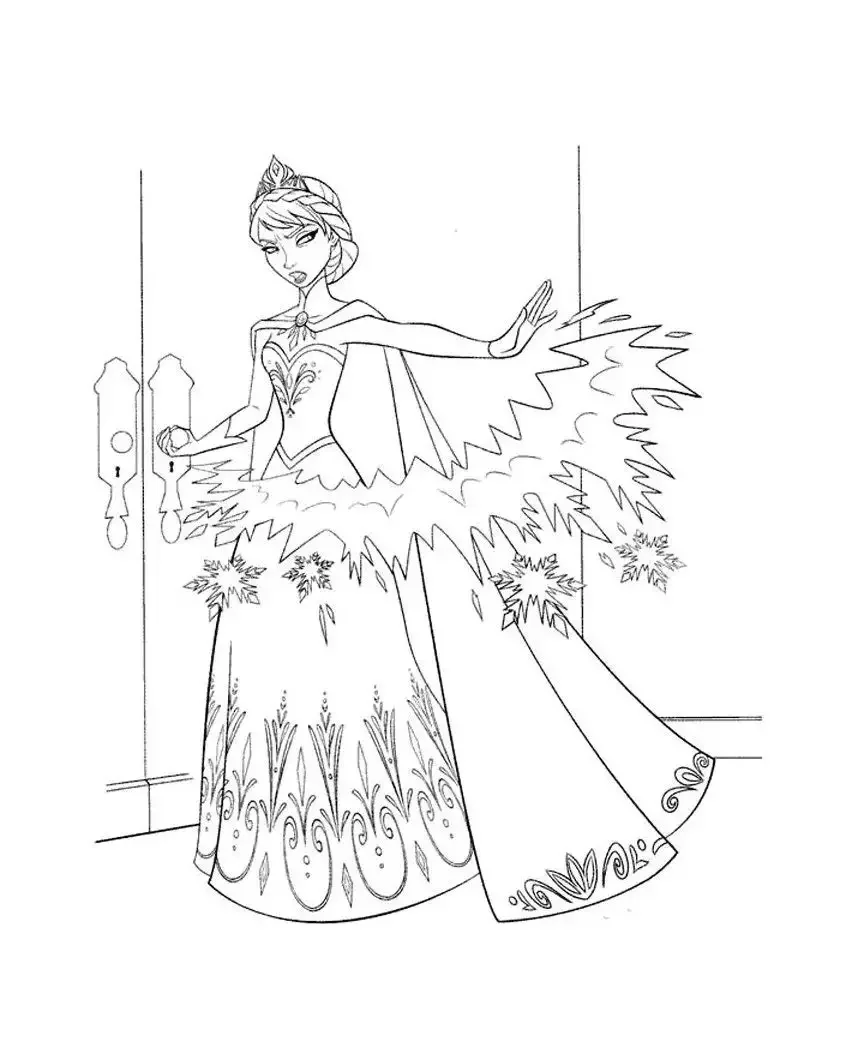 Раскраска Снежная принцесса