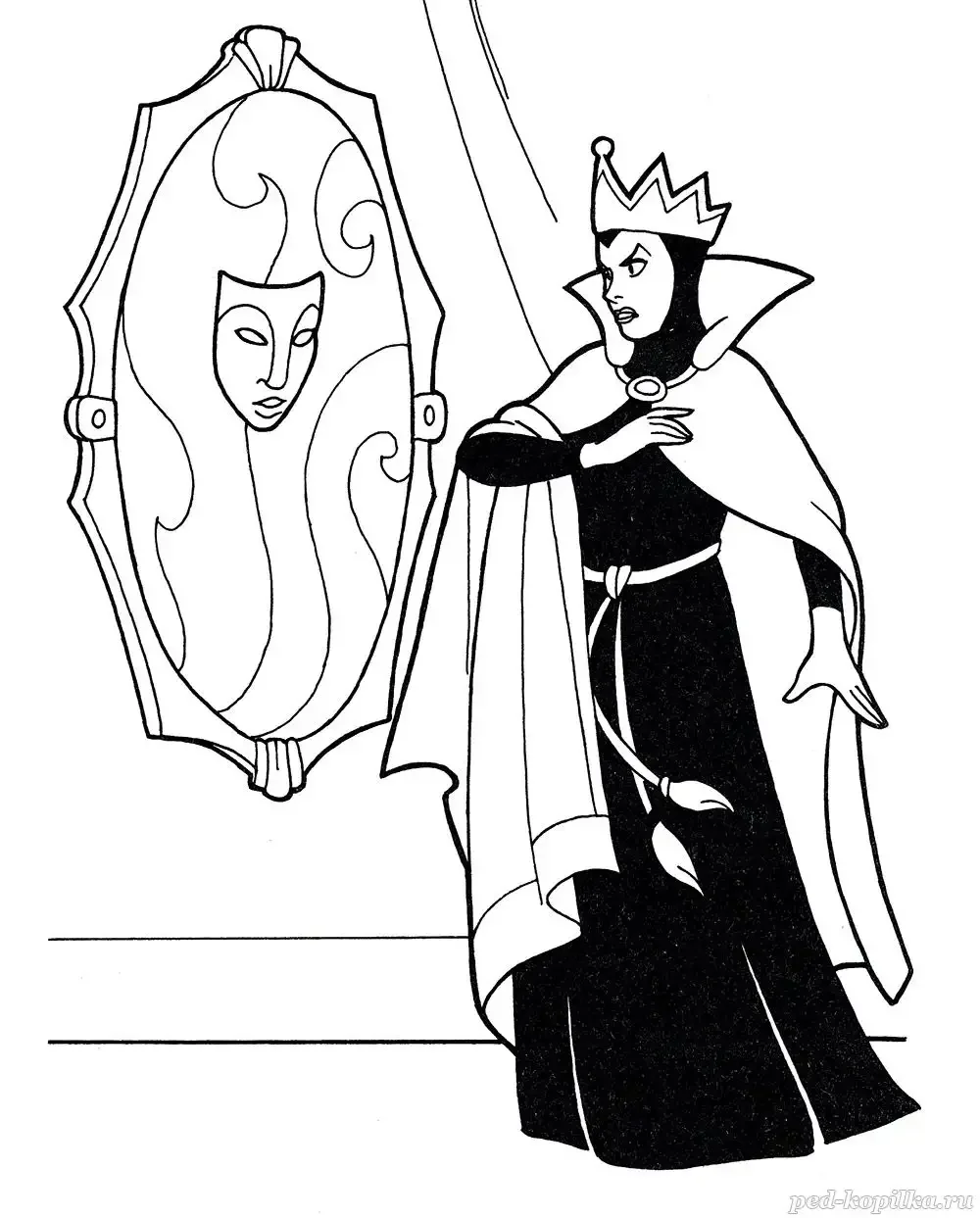 Раскраска снежная королева лицо