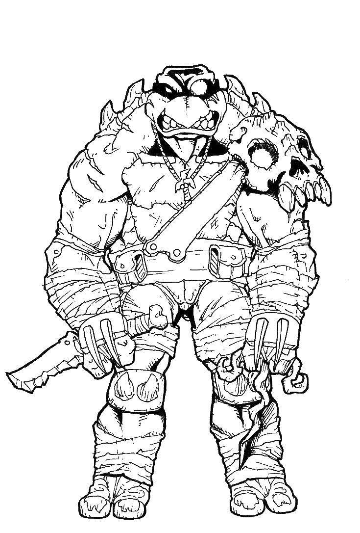 Раскраски Черепашки ниндзя Бибоп