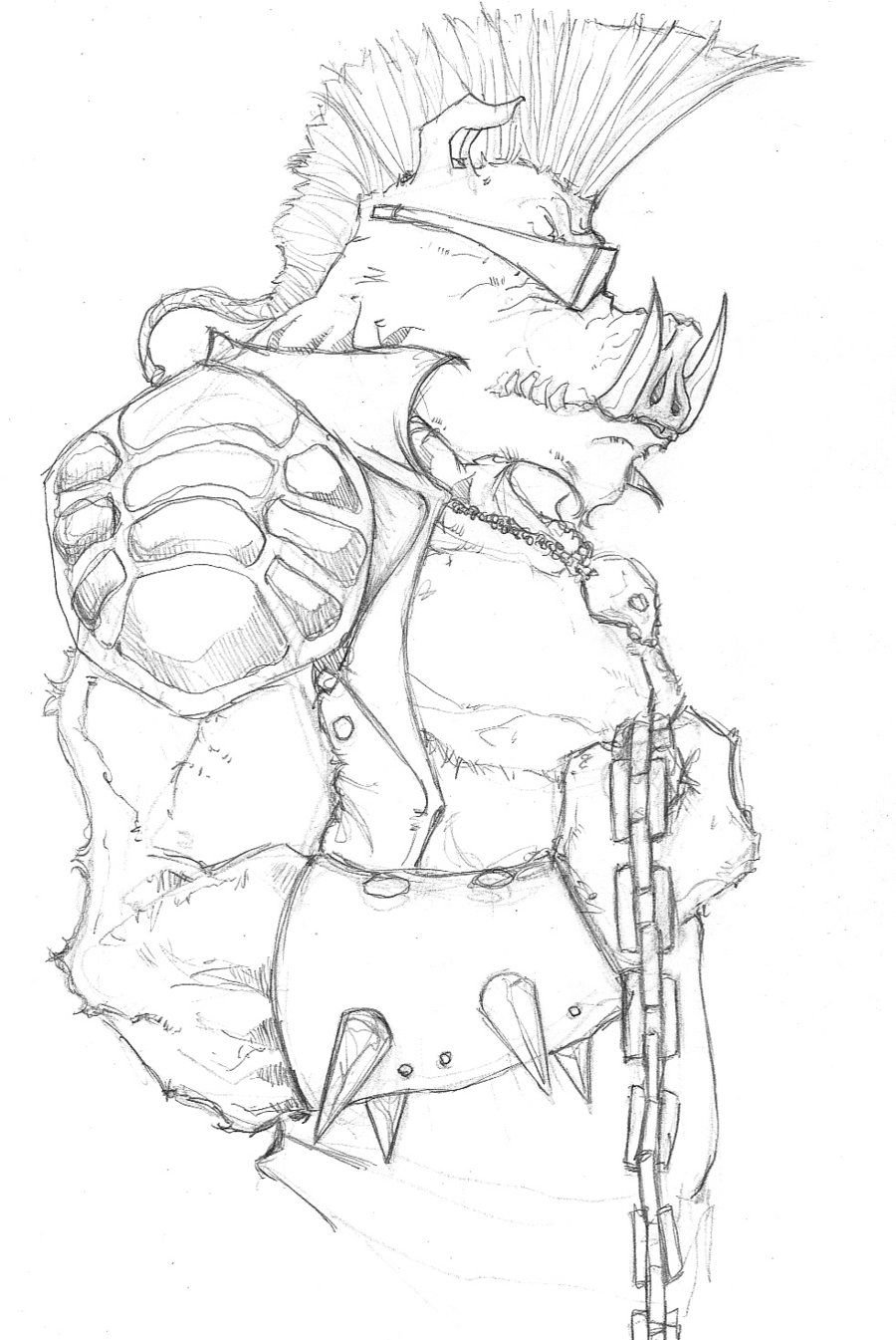 Раскраски Черепашки ниндзя Бибоп