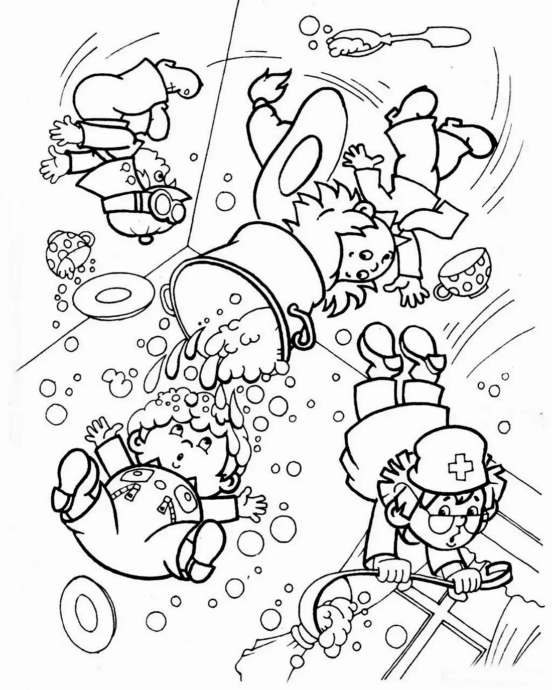 Незнайка Стекляшкин раскраска