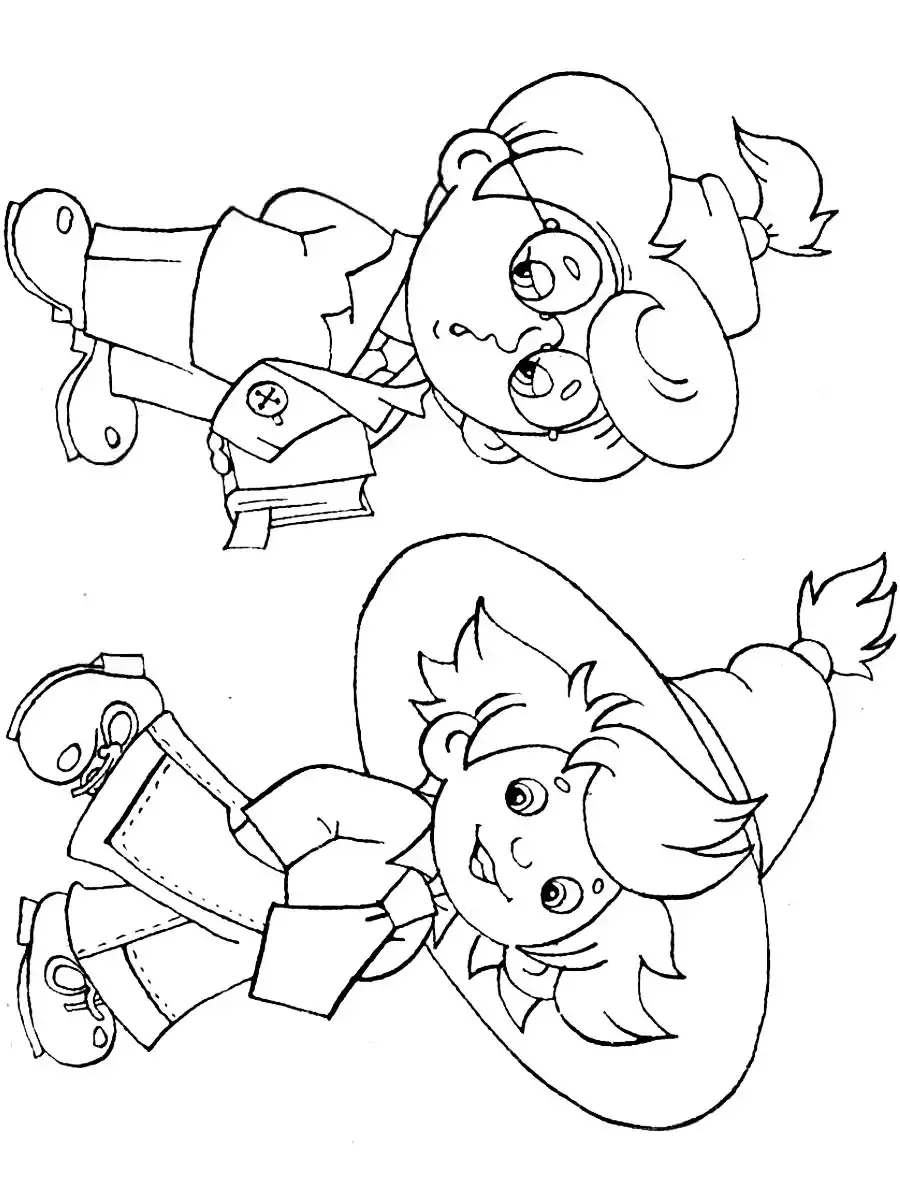 Приключения незнайки раскраски