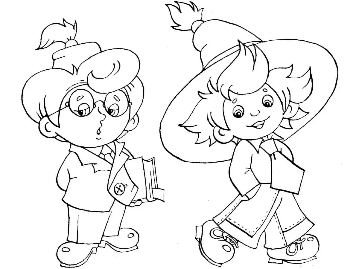 Незнайка и его друзья раскраска