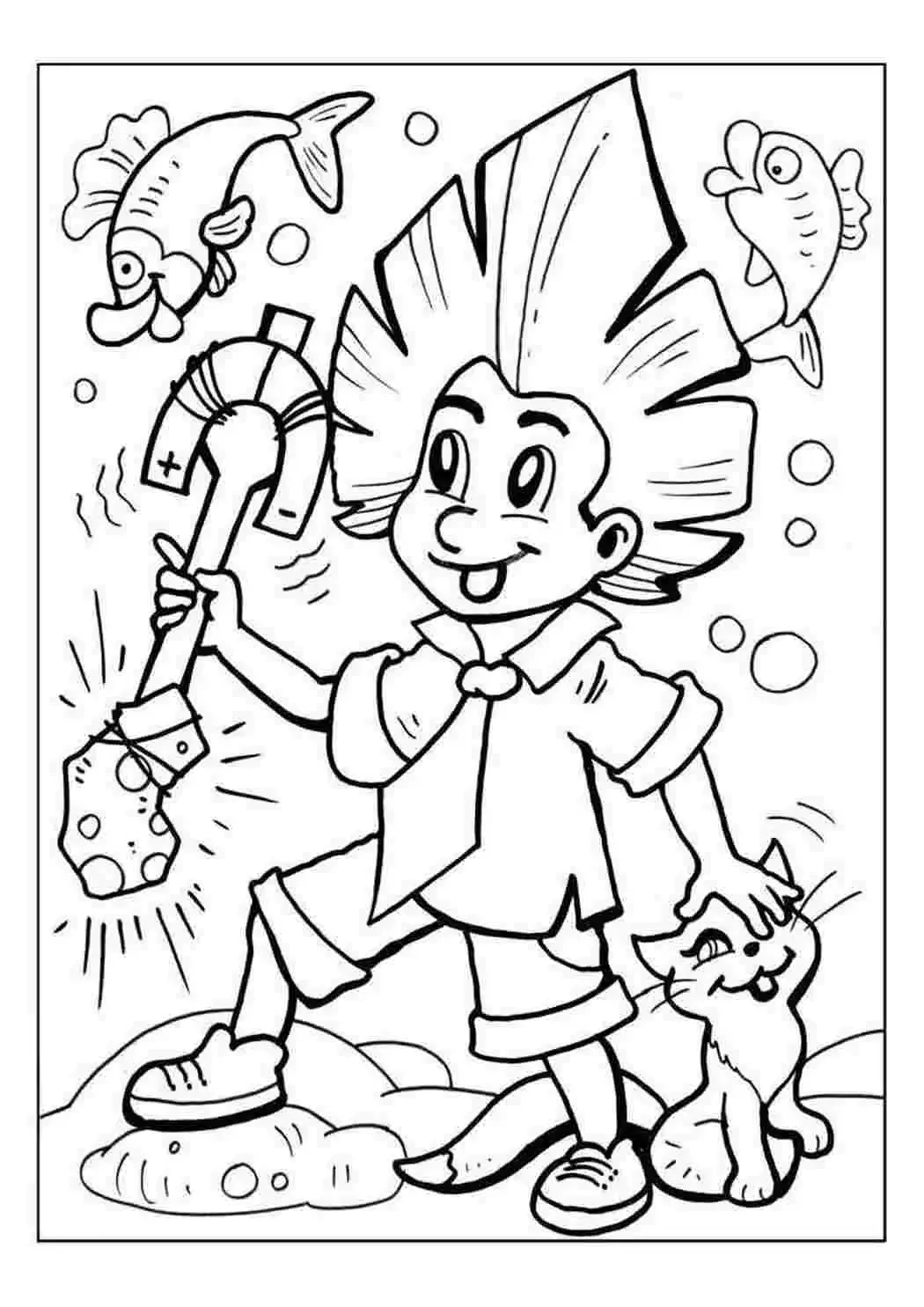 Незнайка раскраска