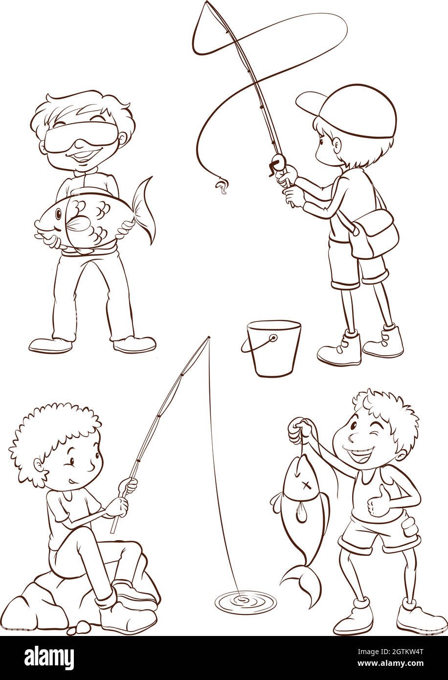 Рыбалка раскраска для детей