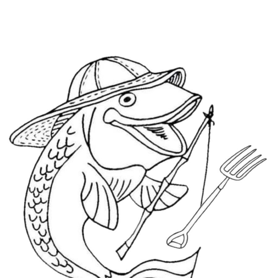 Раскраска удочка