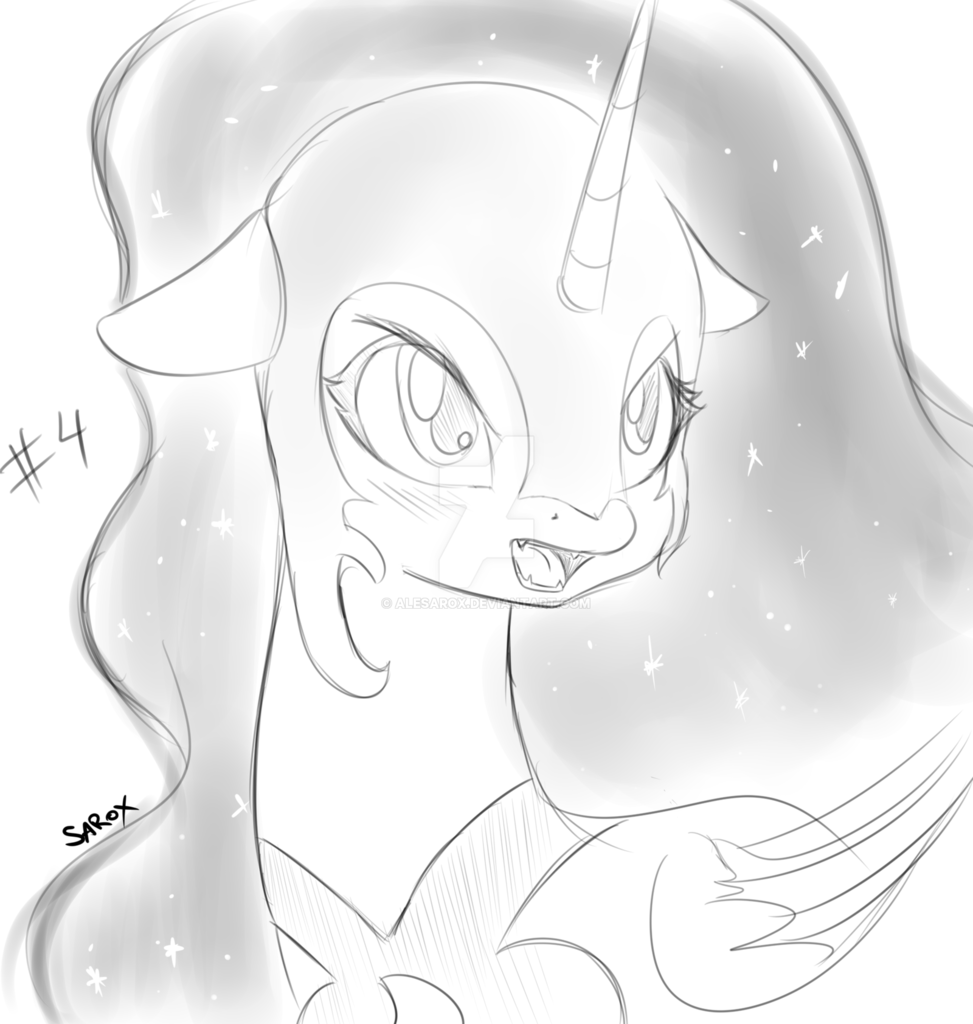 My little Pony Celestia раскраска