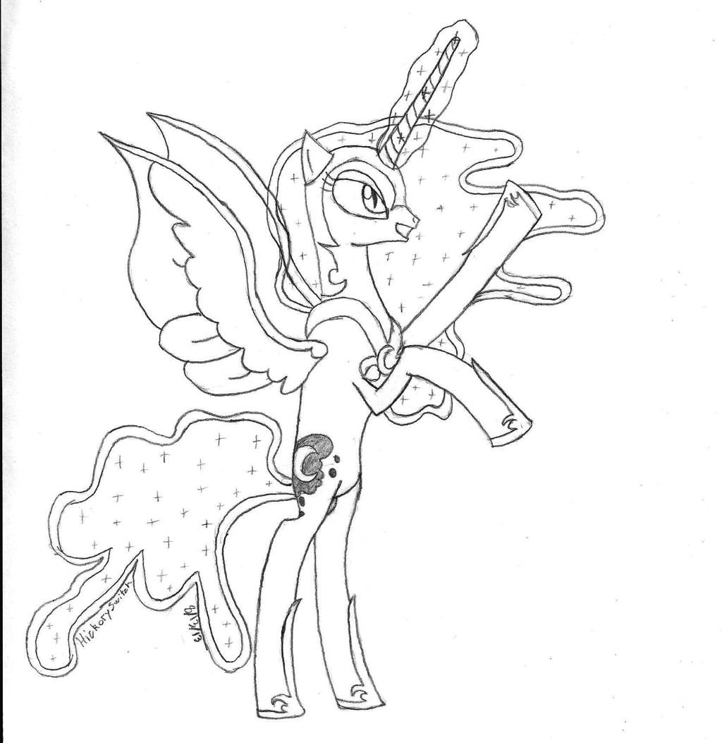 My little Pony Луна раскраска