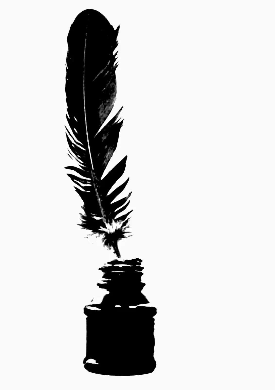 Перо и чернила трафарет