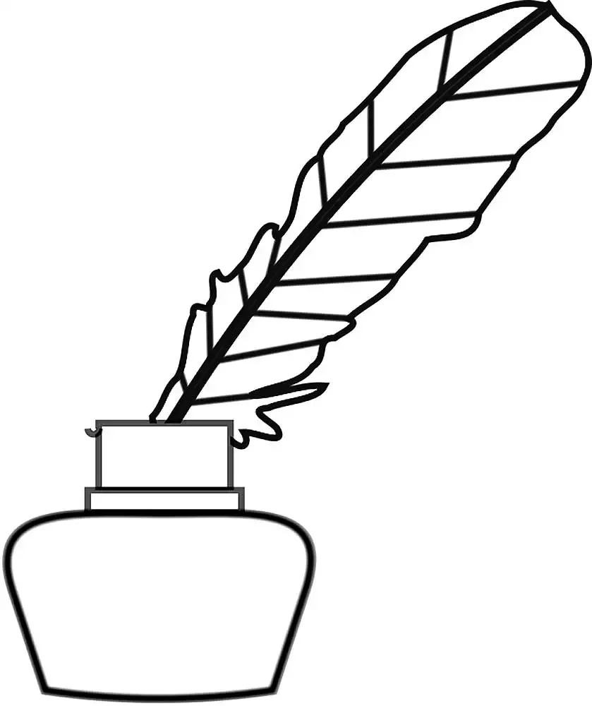 Перо и чернила раскраска
