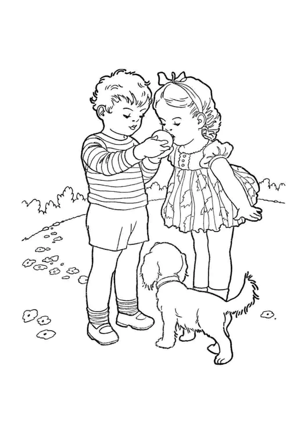 Раскраска на тему детство