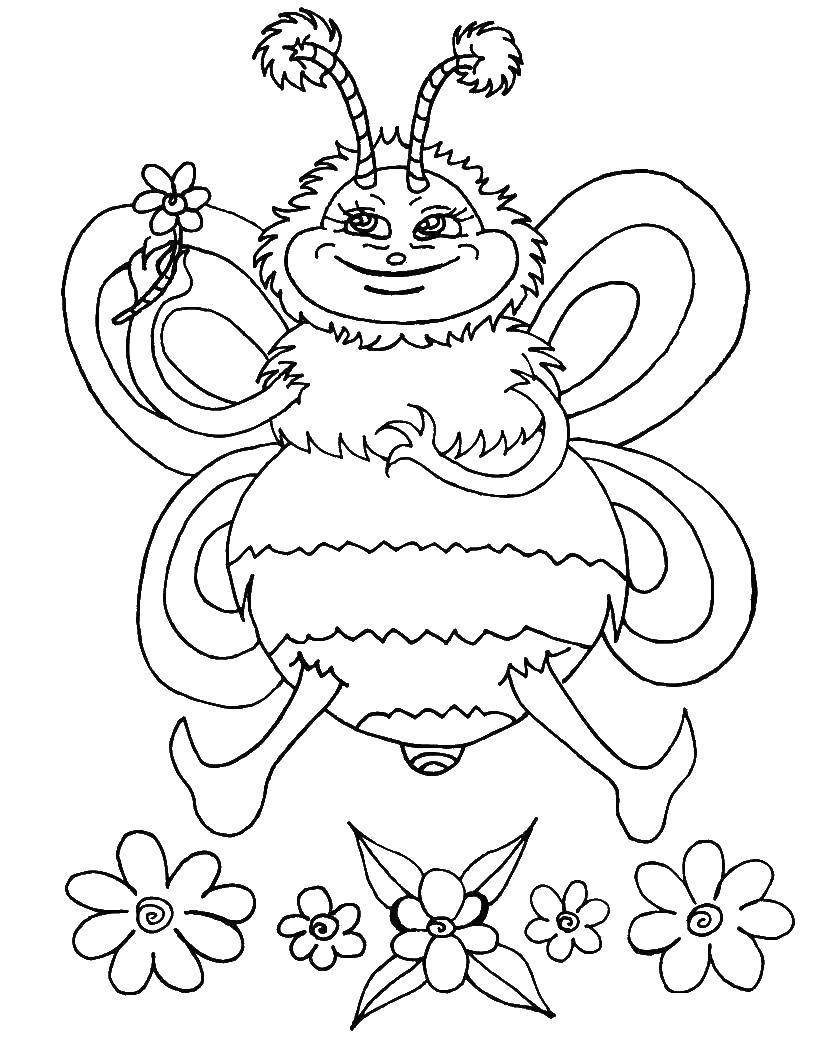 Раскраска Муха Цокотуха для детей из сказки